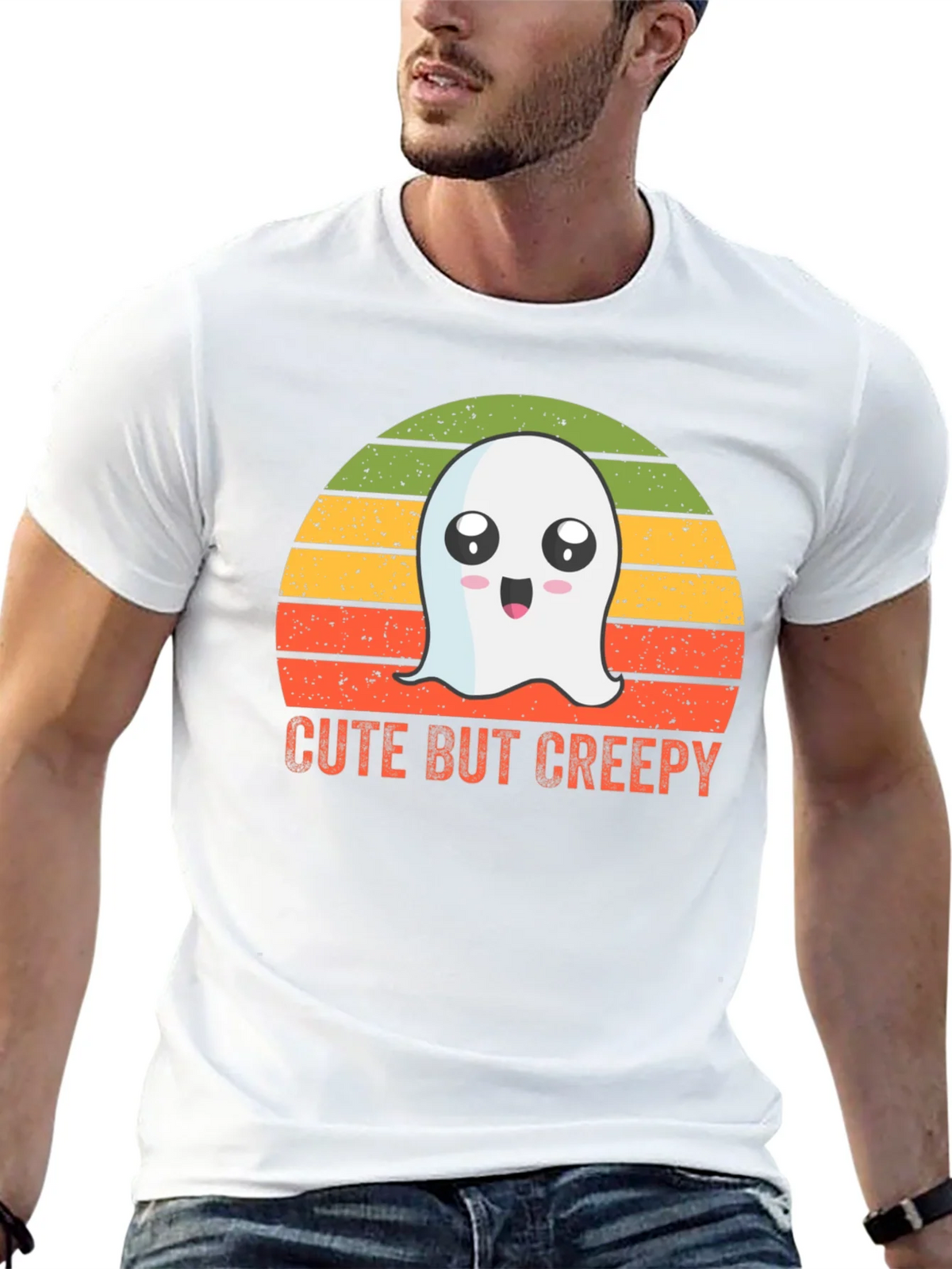 Cute But Creepy Ghost Graphic T-Shirt product image 12