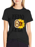 Hello 6th Grade Leopard Sunflower T-Shirt product image 1