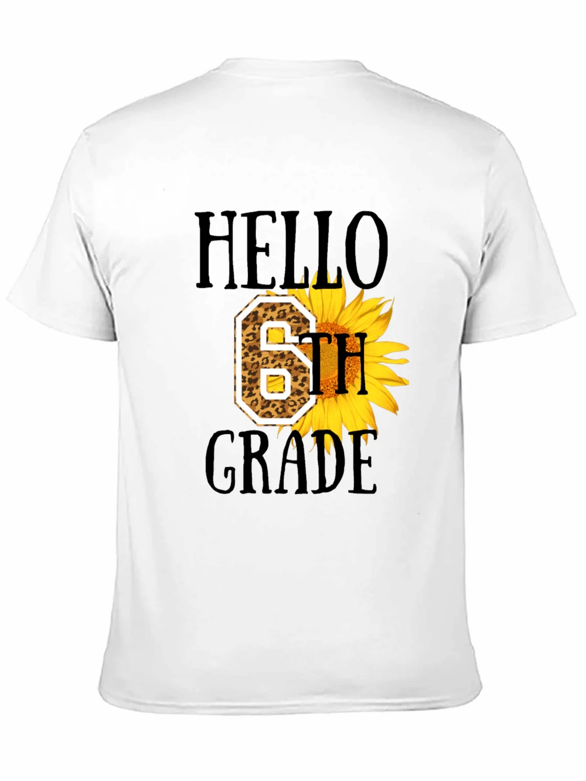 Hello 6th Grade Leopard Sunflower T-Shirt product image 5