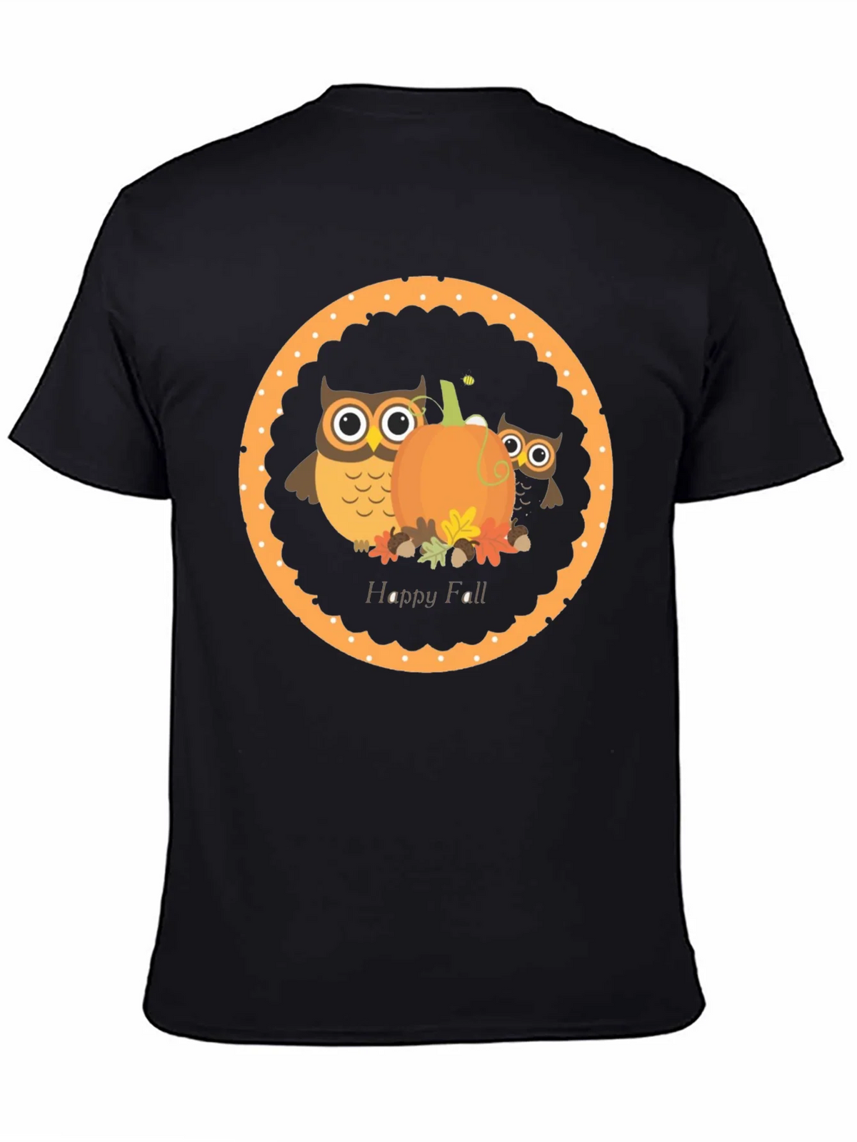 Happy Fall Owl & Pumpkin T-Shirt product image 4