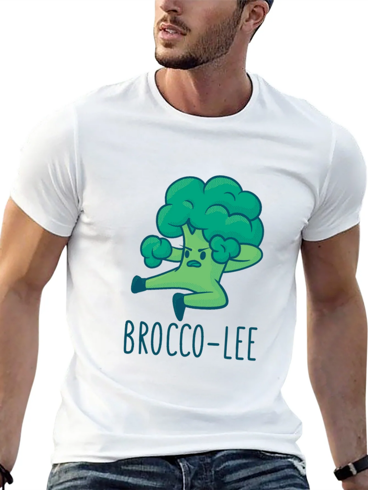 Brocco-Lee T-Shirt - Funny Cartoon Broccoli Martial Arts Tee product image 11