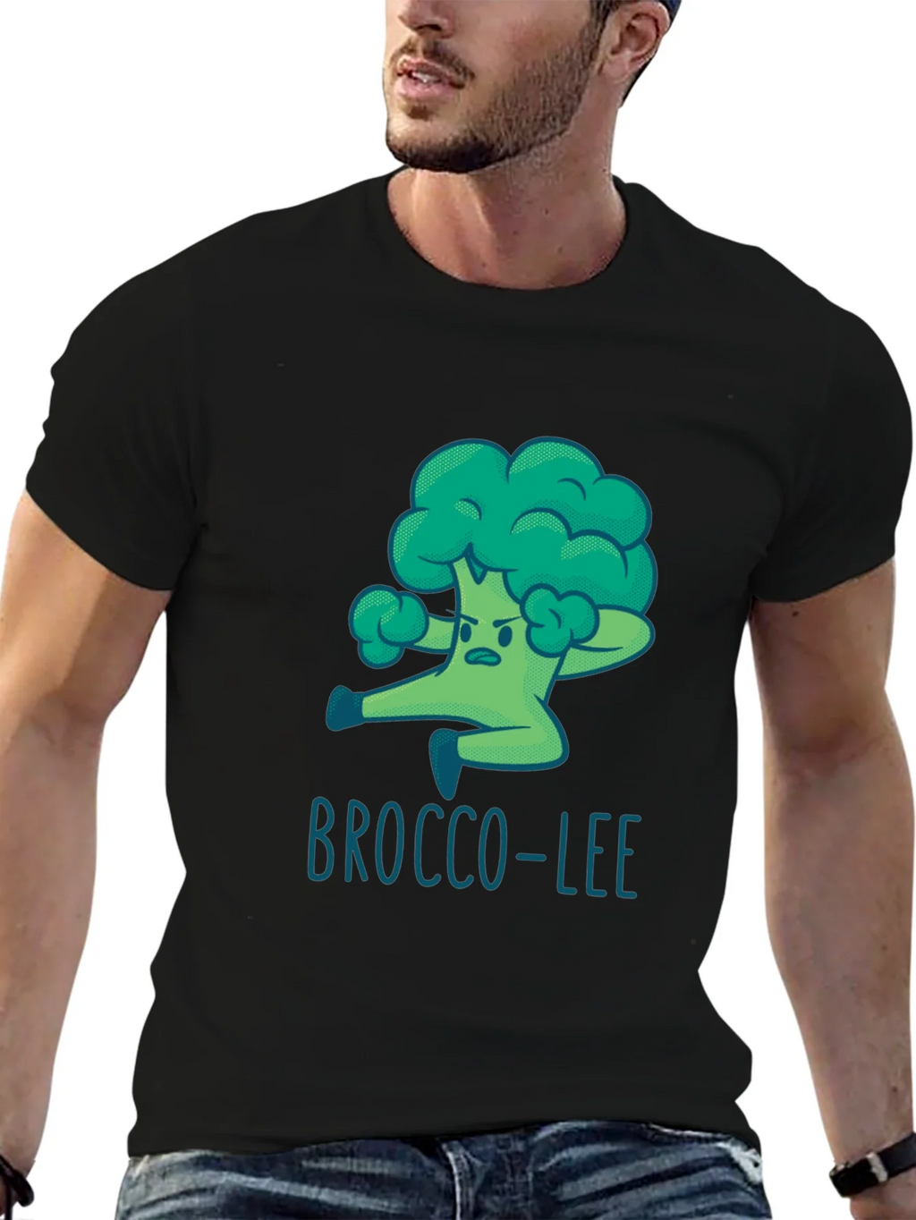 Brocco-Lee T-Shirt - Funny Cartoon Broccoli Martial Arts Tee product image 6