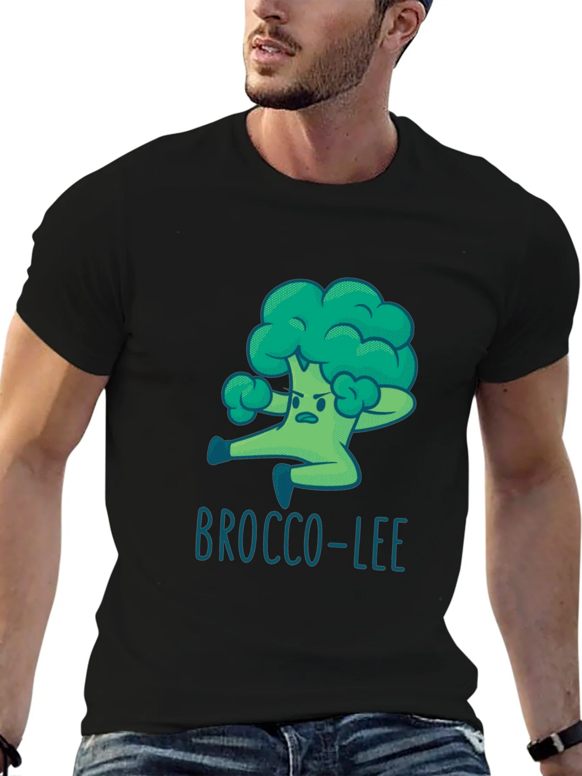 Brocco-Lee T-Shirt - Funny Cartoon Broccoli Martial Arts Tee product image 6