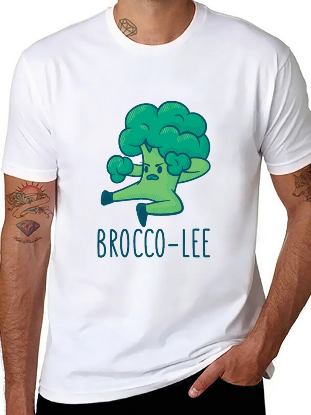 Brocco-Lee T-Shirt - Funny Cartoon Broccoli Martial Arts Tee product image 7