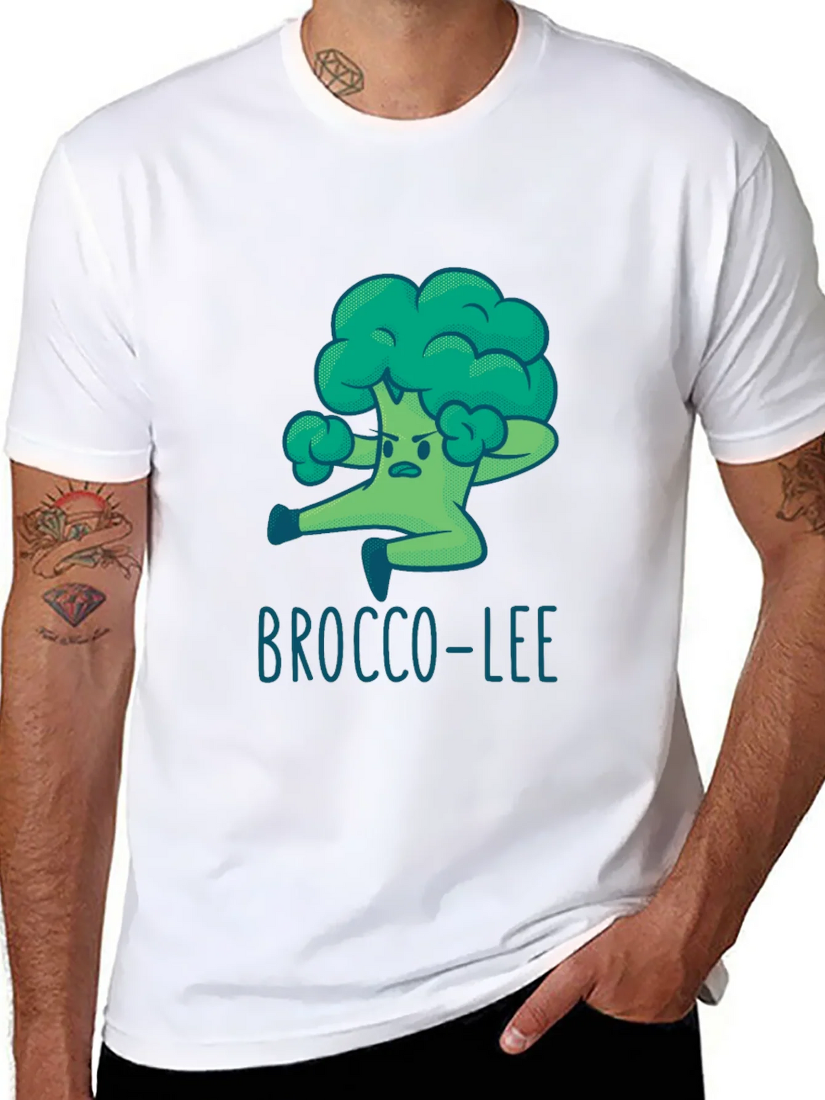 Brocco-Lee T-Shirt - Funny Cartoon Broccoli Martial Arts Tee product image 7