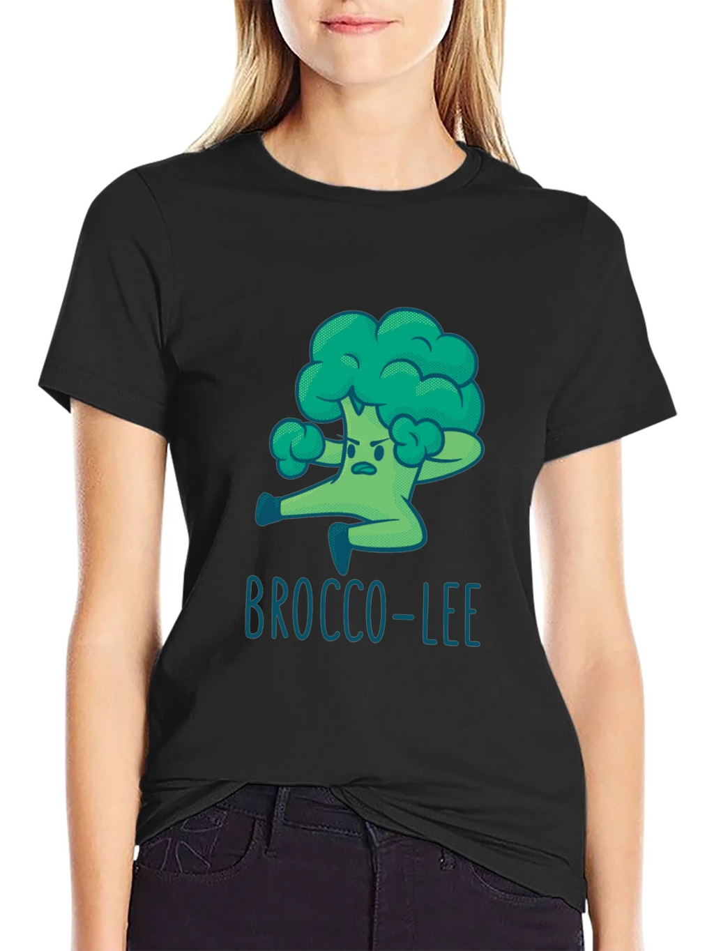 Brocco-Lee T-Shirt - Funny Cartoon Broccoli Martial Arts Tee product image 2