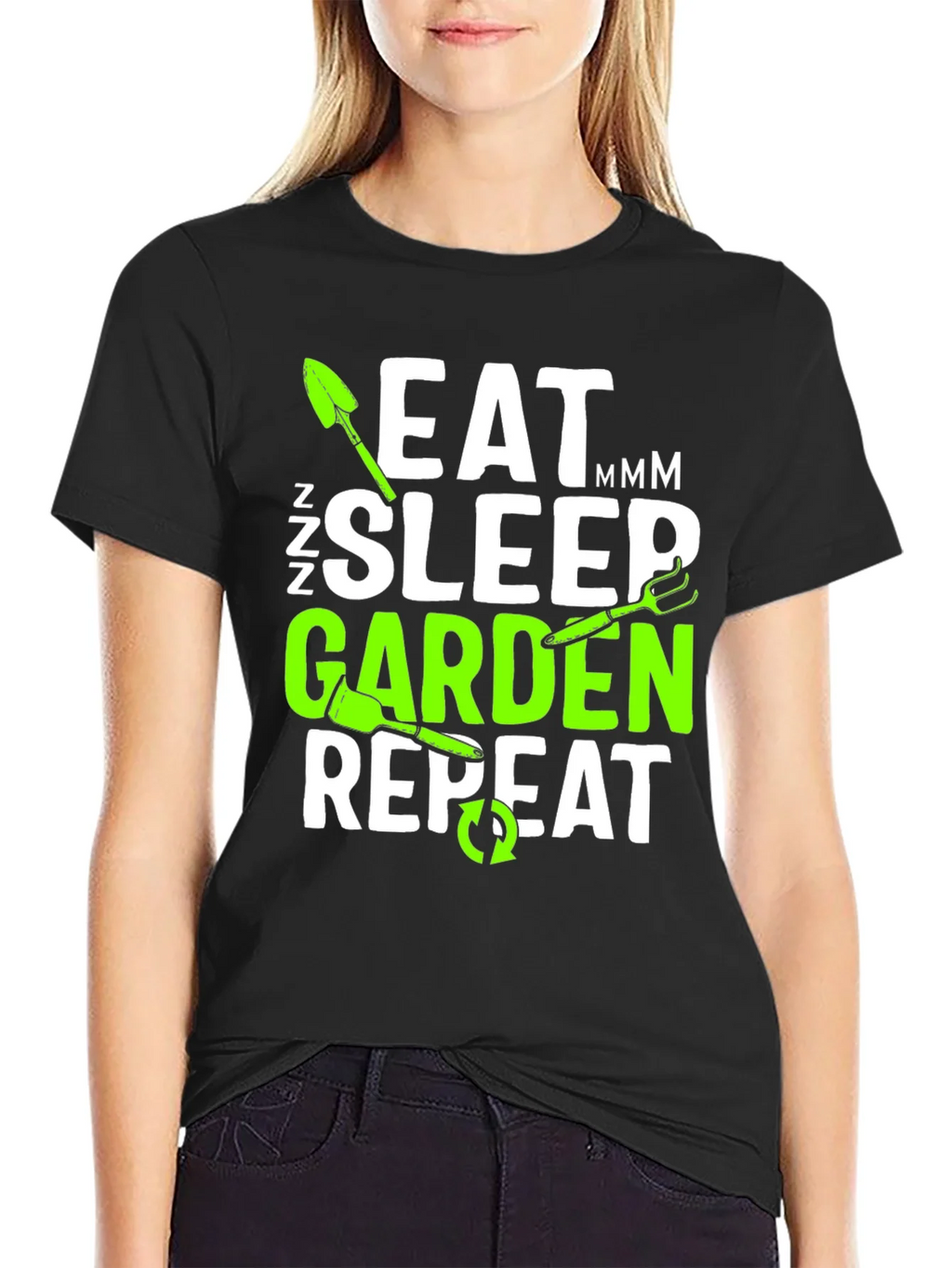 Eat Sleep Garden Repeat T-Shirt - Gardener Gift product image 2