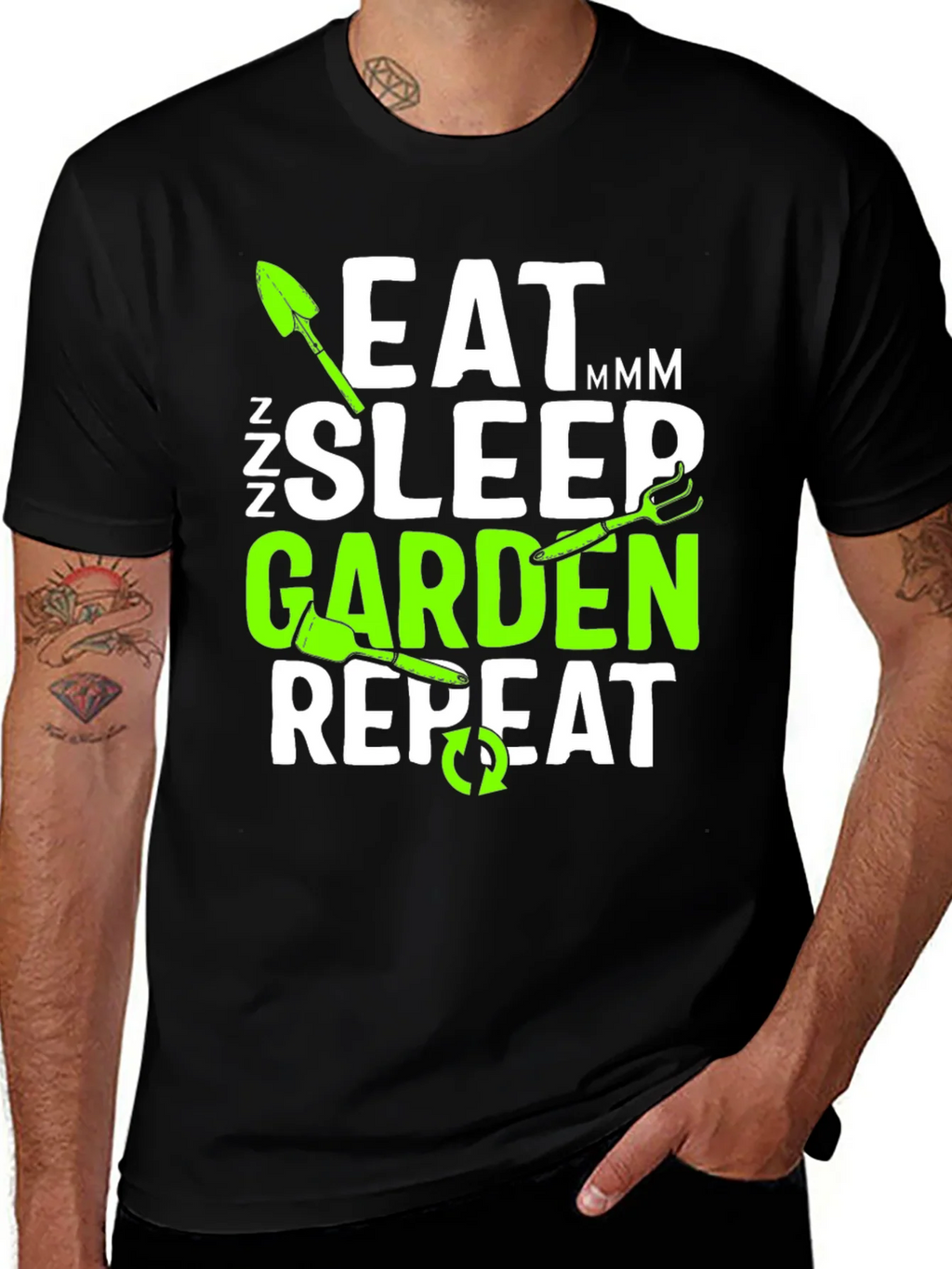 Eat Sleep Garden Repeat T-Shirt - Gardener Gift product image 1