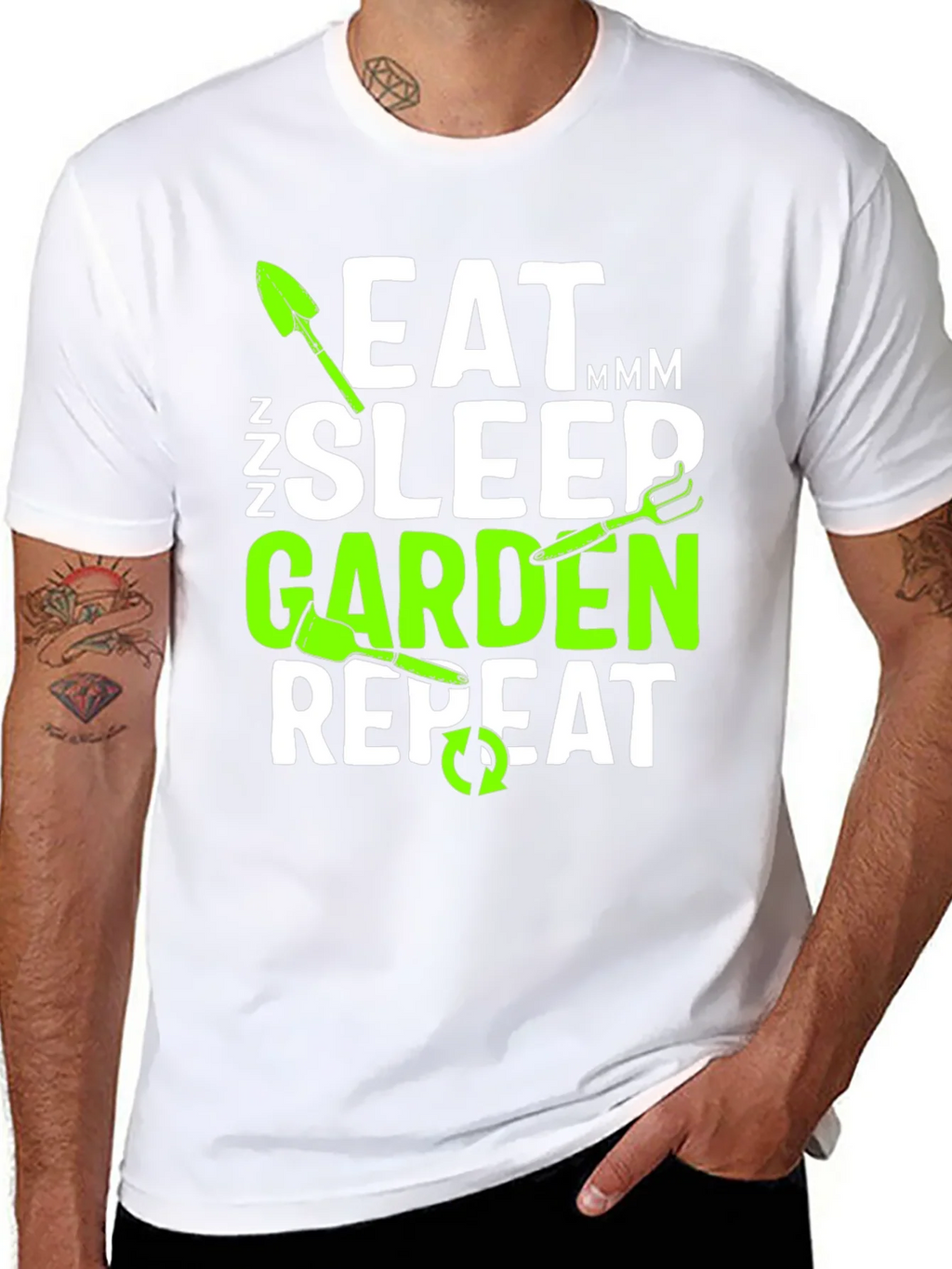 Eat Sleep Garden Repeat T-Shirt - Gardener Gift product image 6