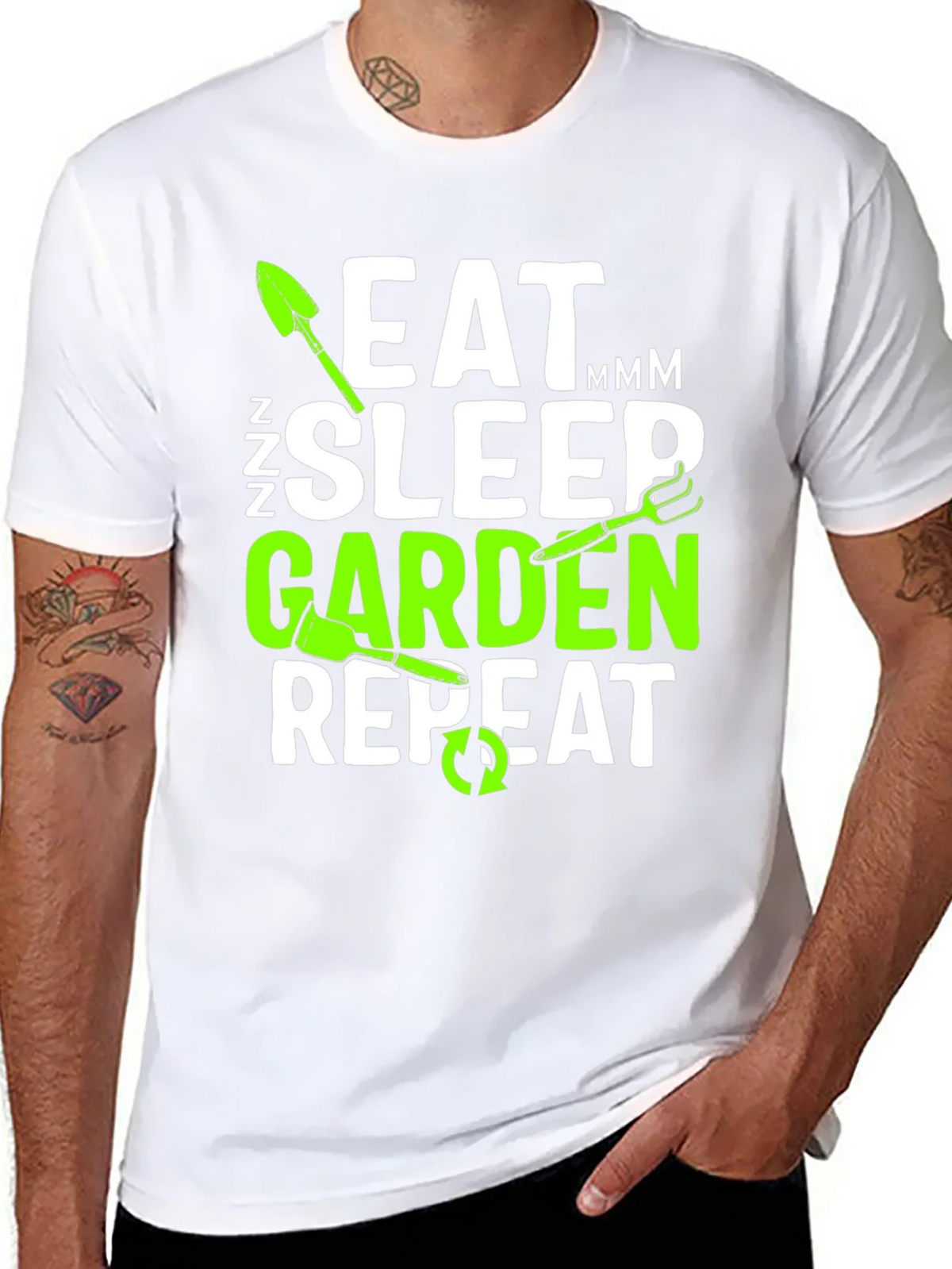 Eat Sleep Garden Repeat T-Shirt - Gardener Gift product image 6