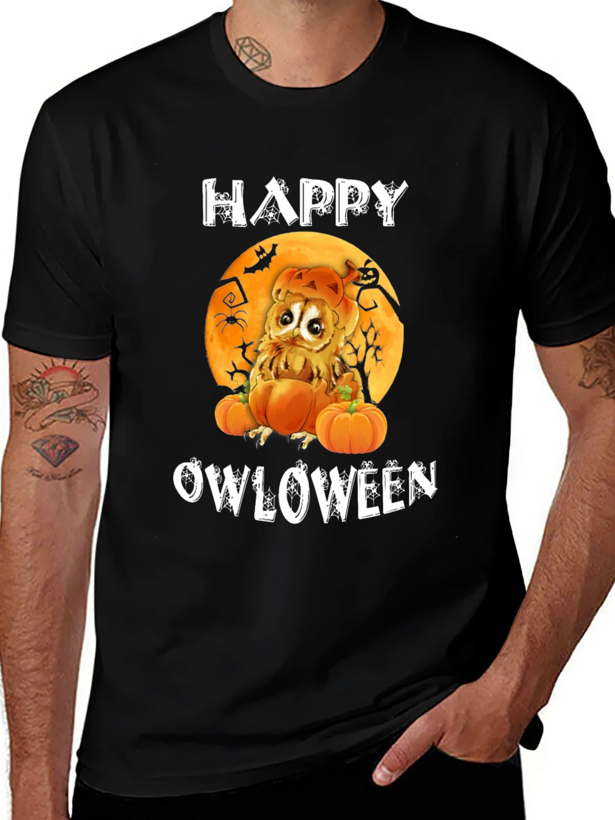 Happy Owloween Graphic T-Shirt product image 1