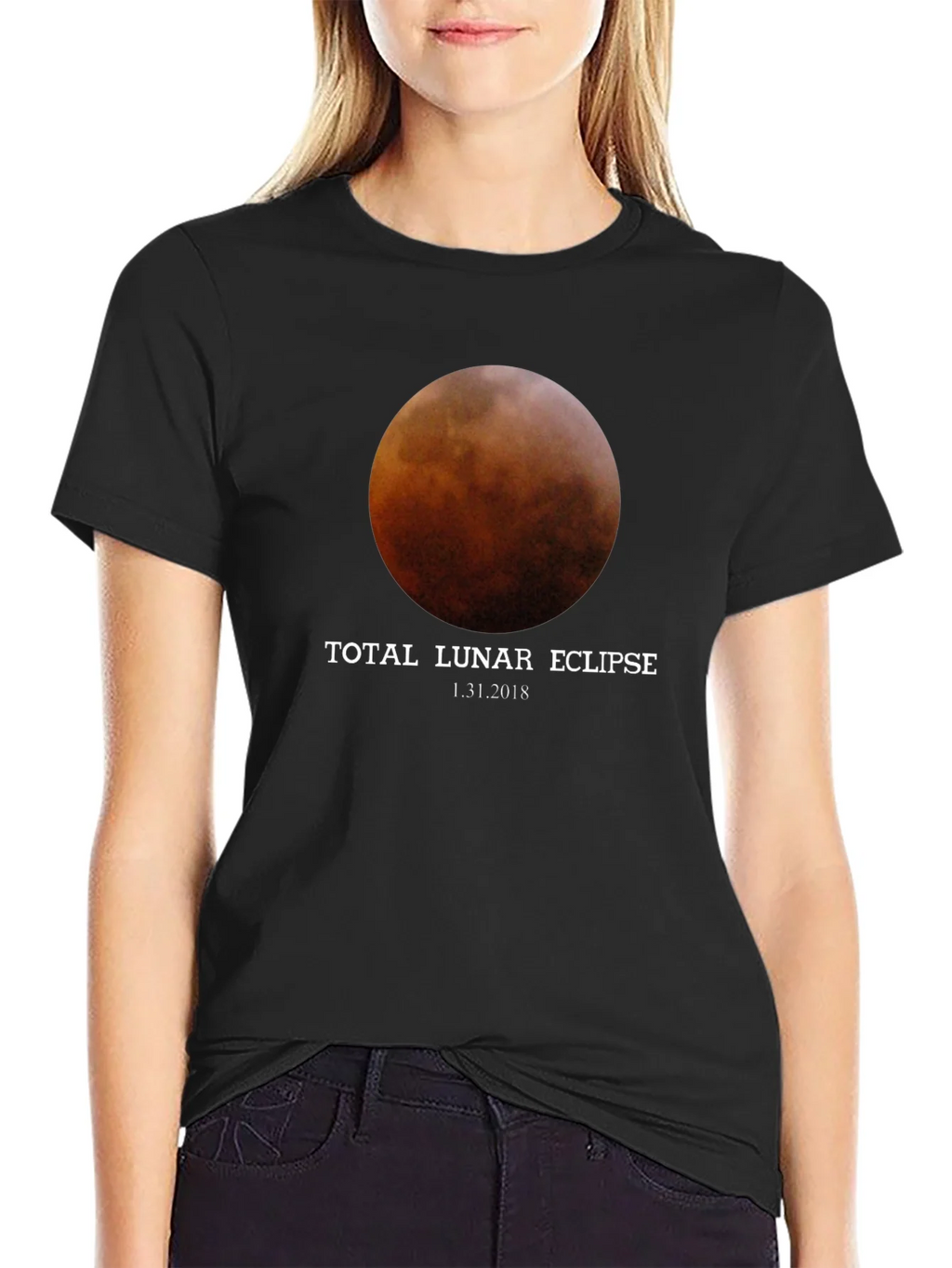 Total Lunar Eclipse Black T-Shirt - January 31 2018 product image 2