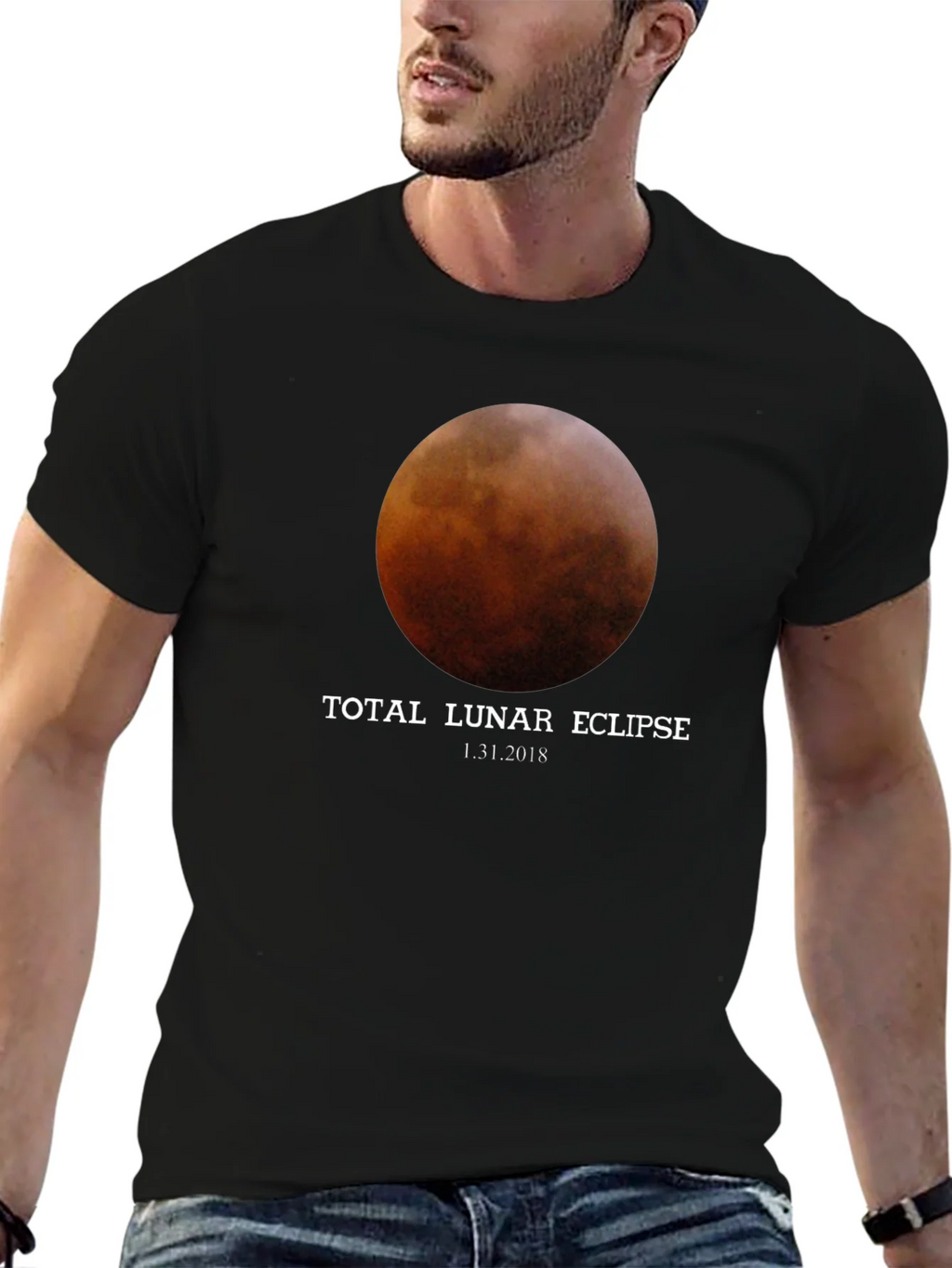 Total Lunar Eclipse Black T-Shirt - January 31 2018 product image 6