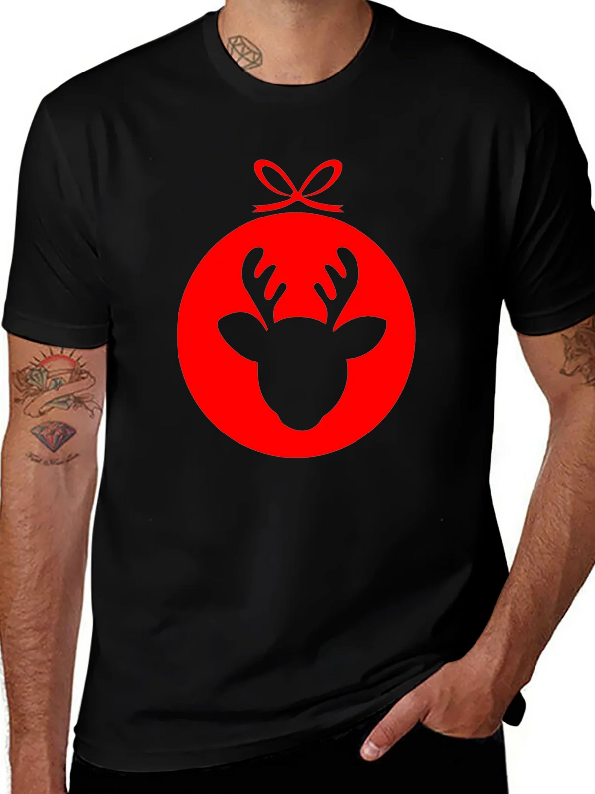 Reindeer Ornament Graphic T-Shirt product image 1