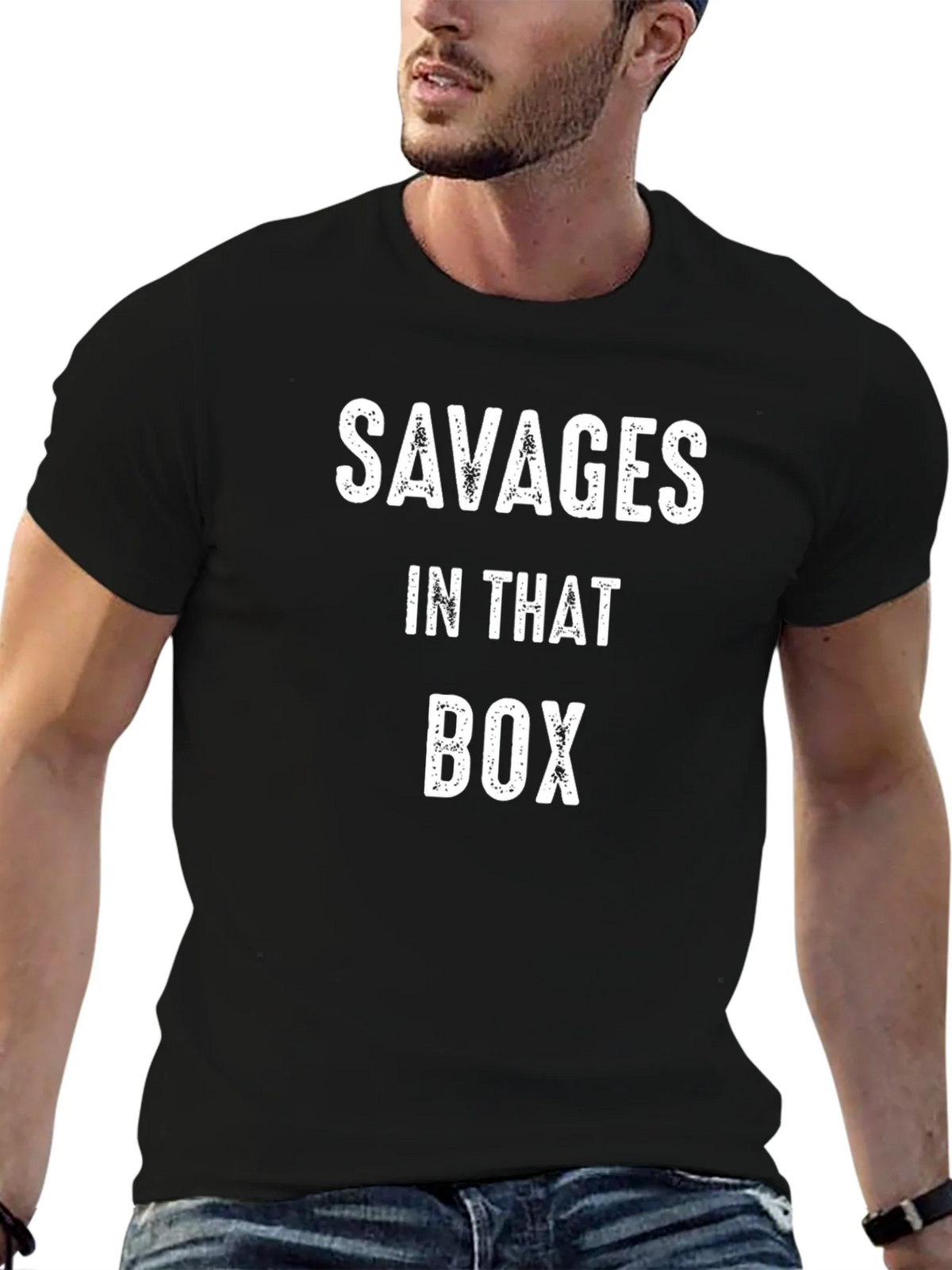 Savages in That Box T-Shirt - Funny Graphic Tee product image 3