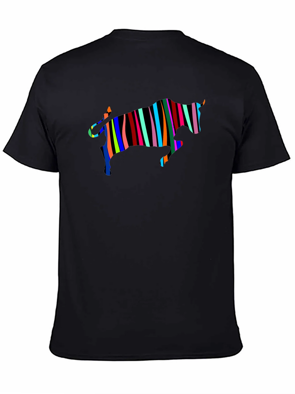 Striped Bull Graphic Black Tee product image 3