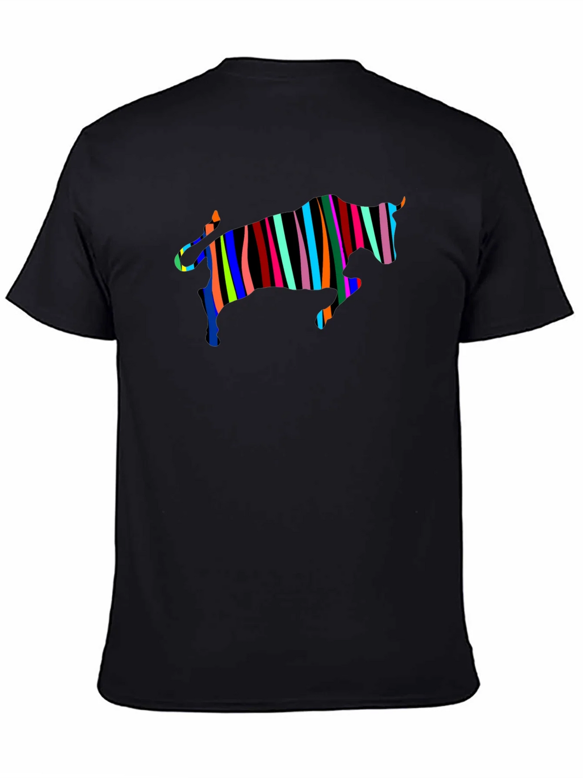 Striped Bull Graphic Black Tee product image 3