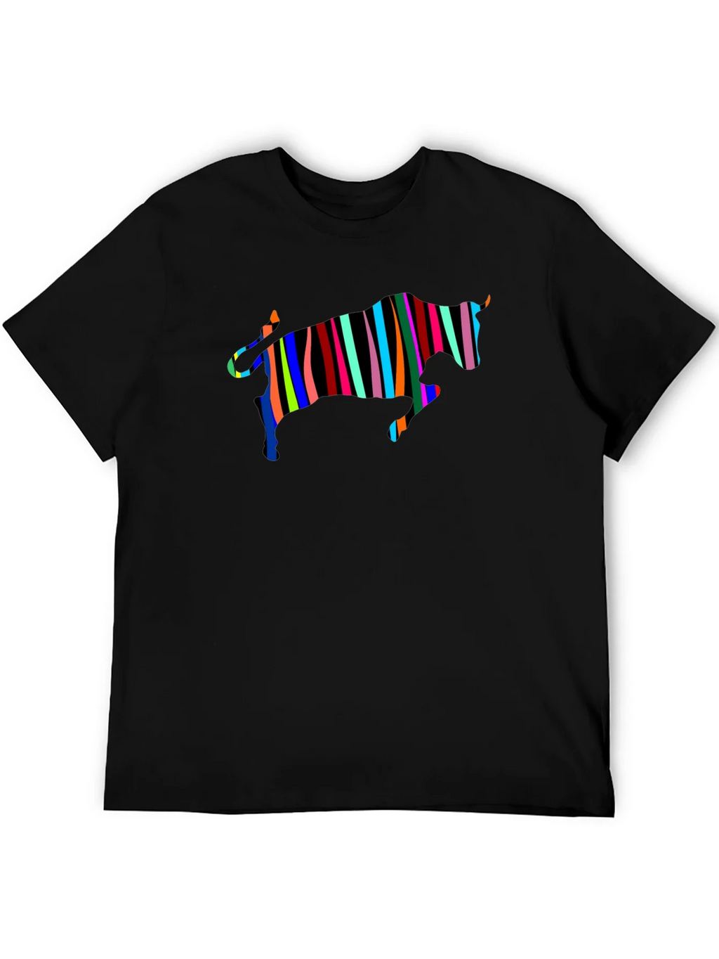 Striped Bull Graphic Black Tee product image 4