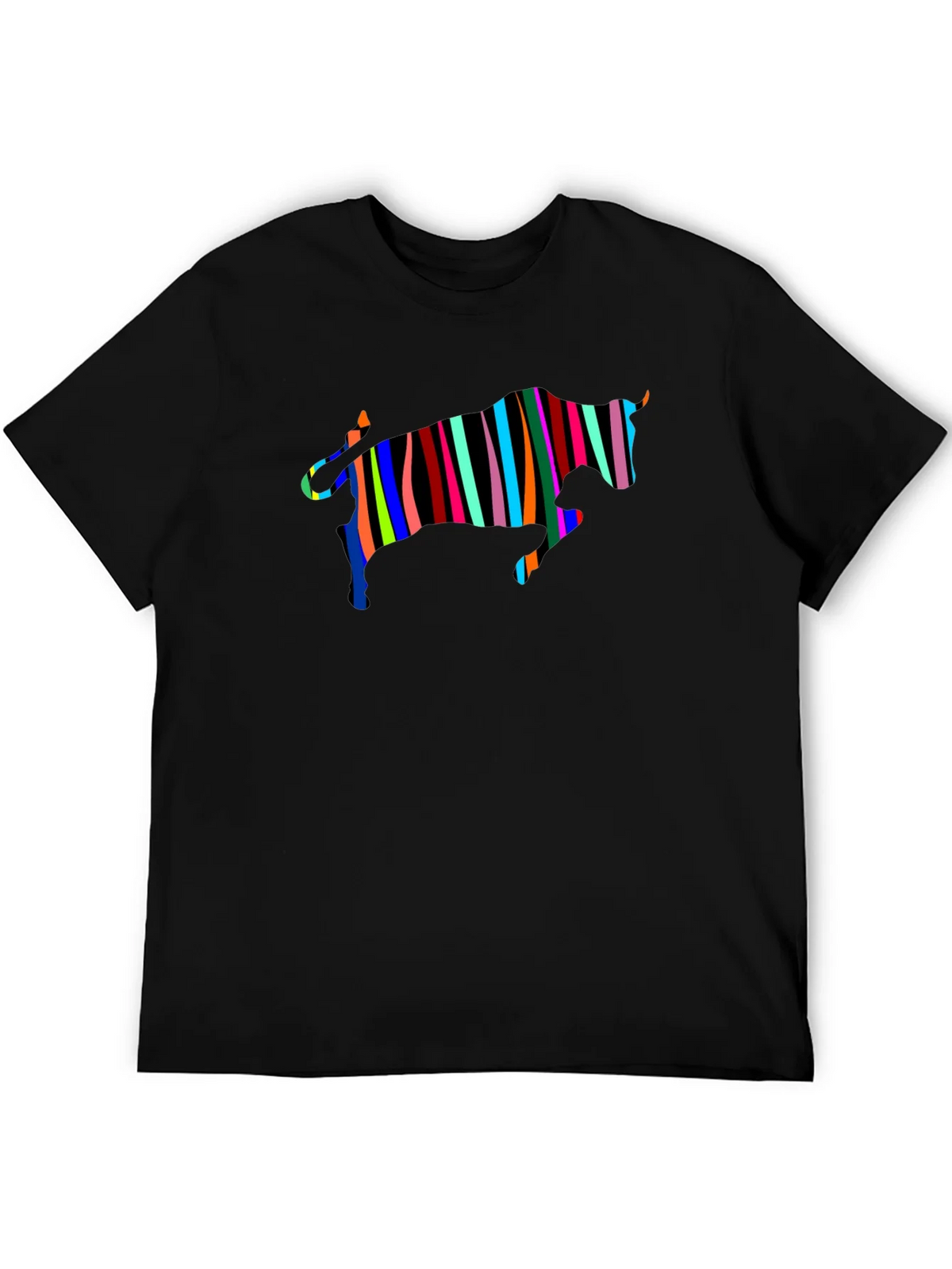 Striped Bull Graphic Black Tee product image 4