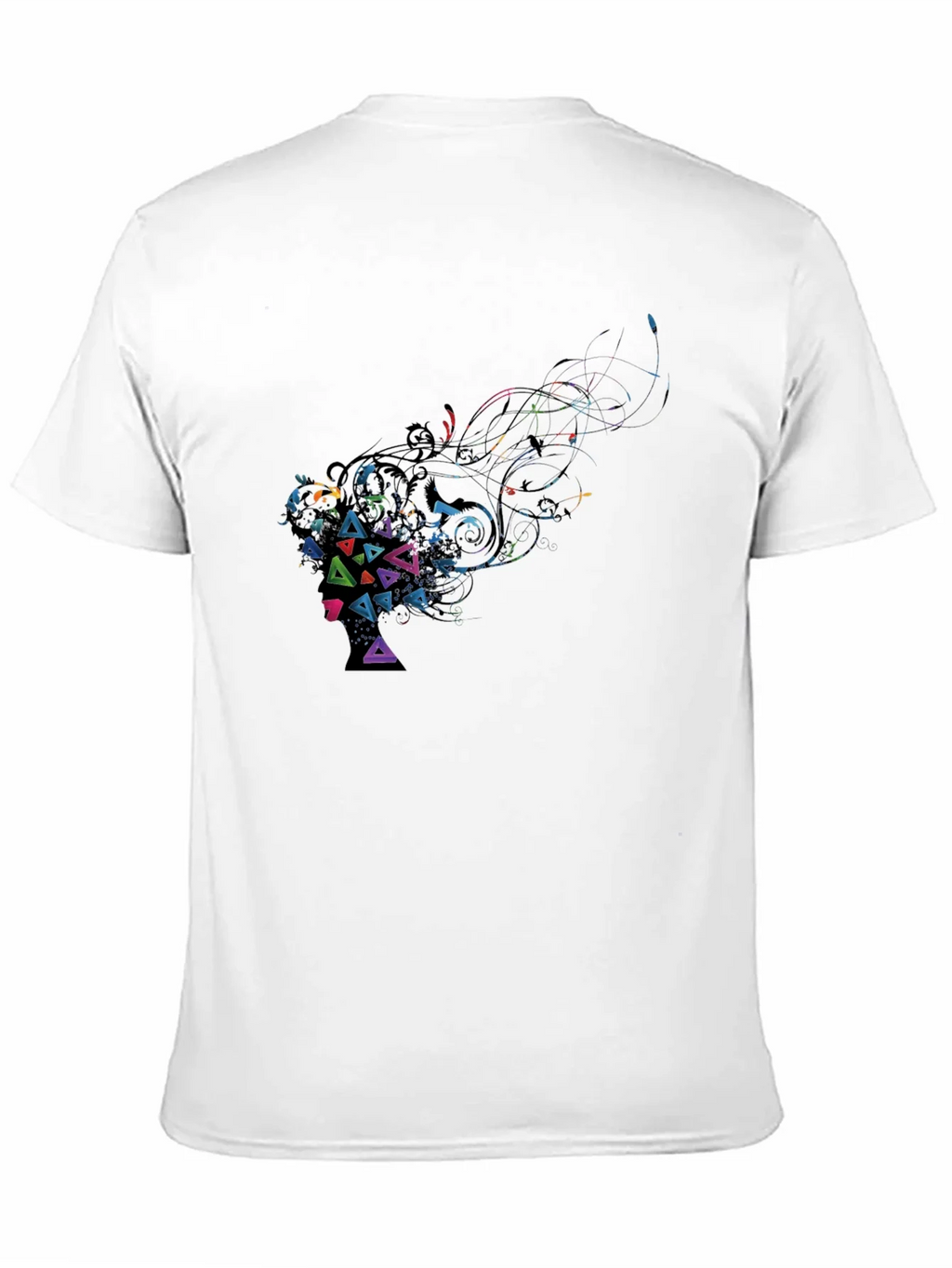 Abstract Geometric Art Black T-Shirt product image 10