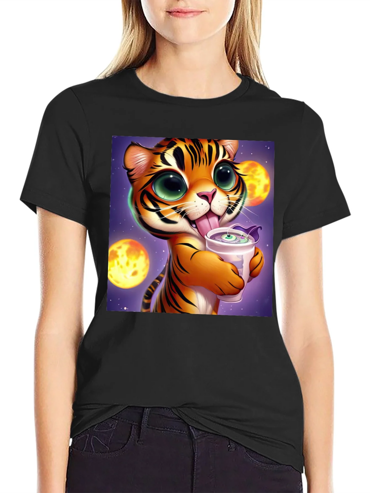Cute Cartoon Tiger Graphic Tee - Soft Cotton Blend product image 2