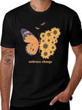 Embrace Change Sunflower Butterfly T-Shirt product image 1