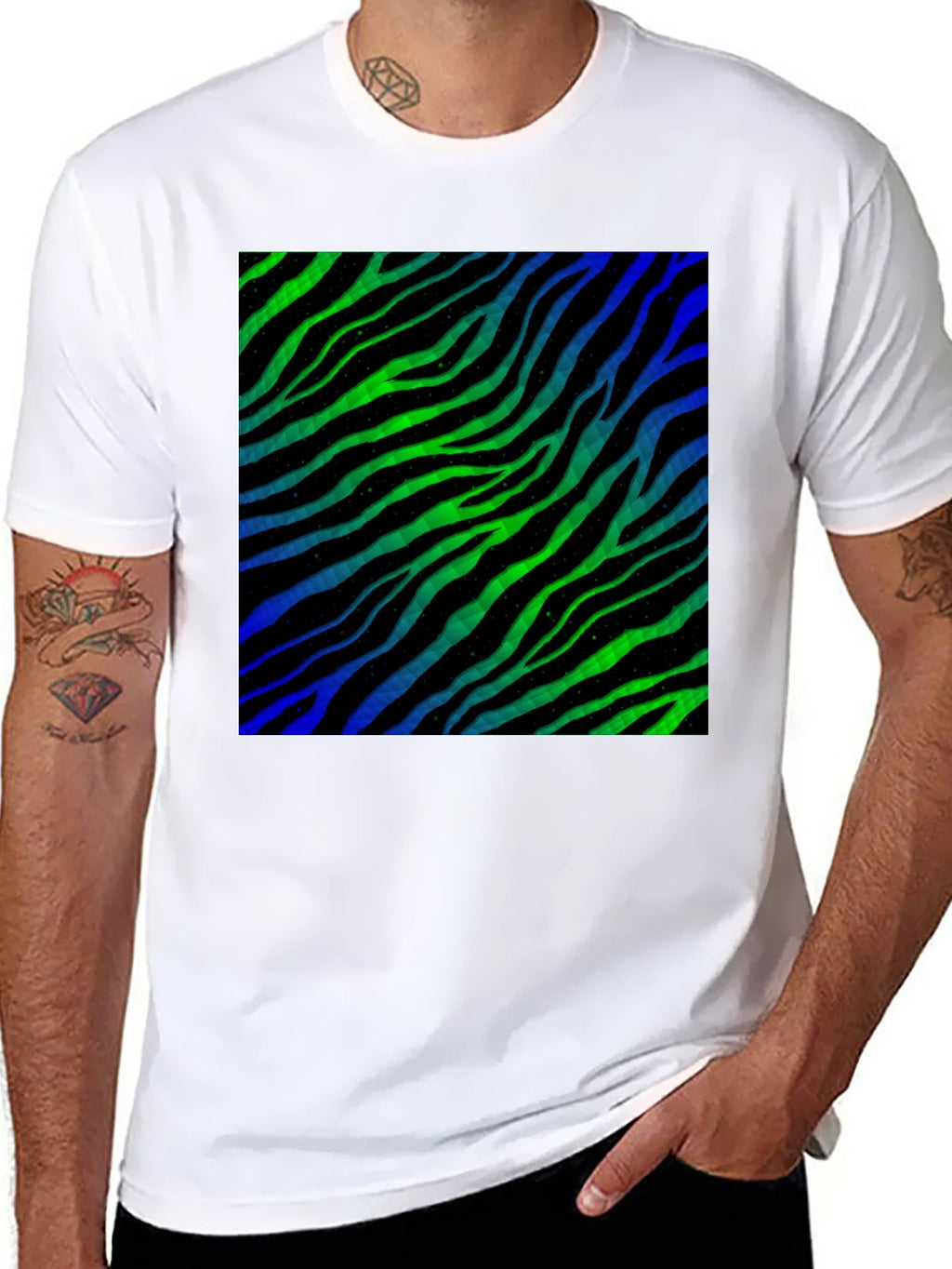 Zebra Stripe Pattern T-Shirt product image 7