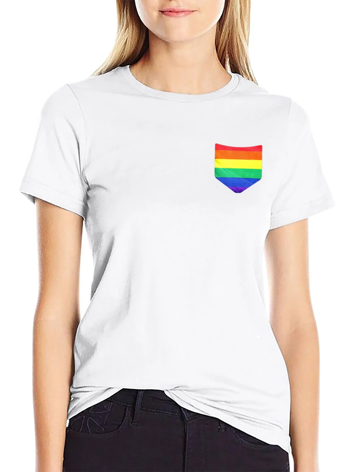 Rainbow Pocket Black Tee product image 8