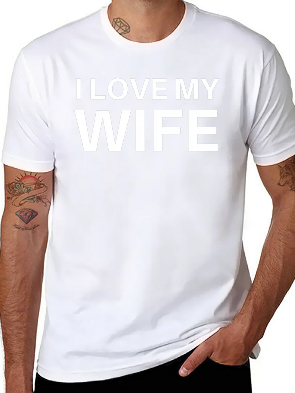 I Love My Wife Black T-Shirt product image 7