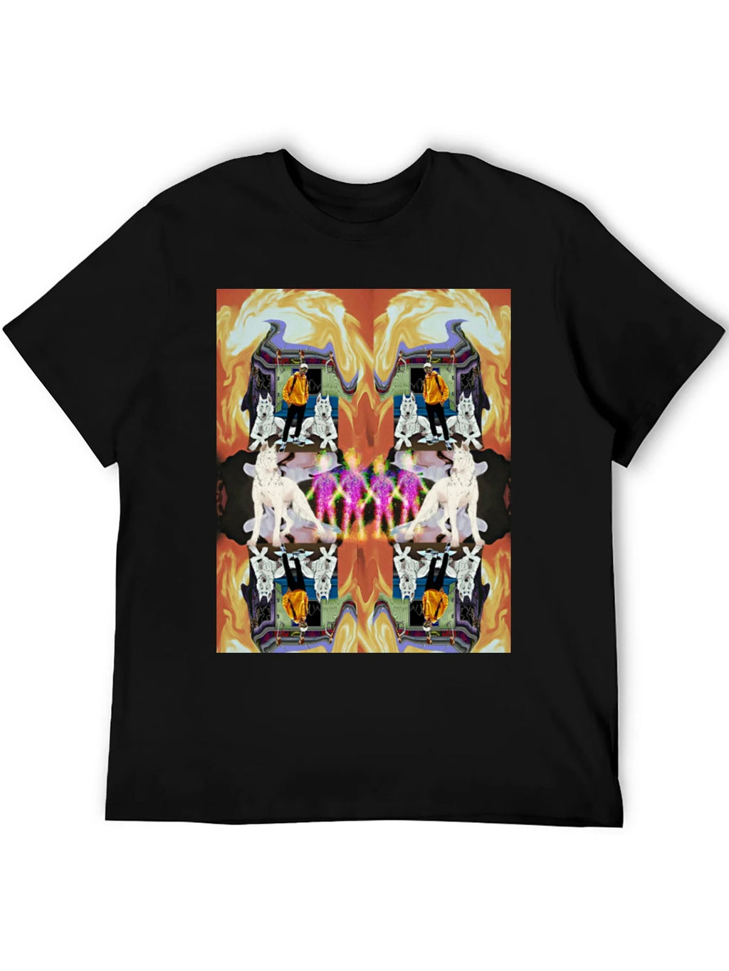 Kaleidoscopic Wolf Graphic Tee - Black product image 5