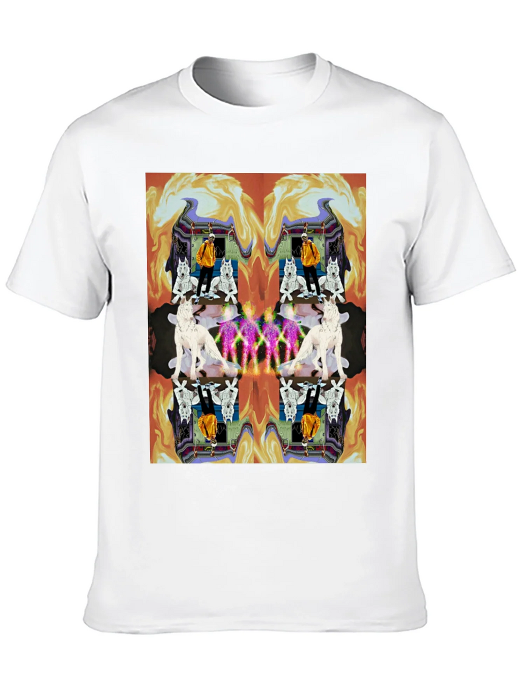 Kaleidoscopic Wolf Graphic Tee - Black product image 9