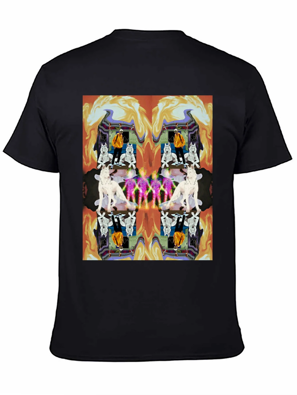 Kaleidoscopic Wolf Graphic Tee - Black product image 4