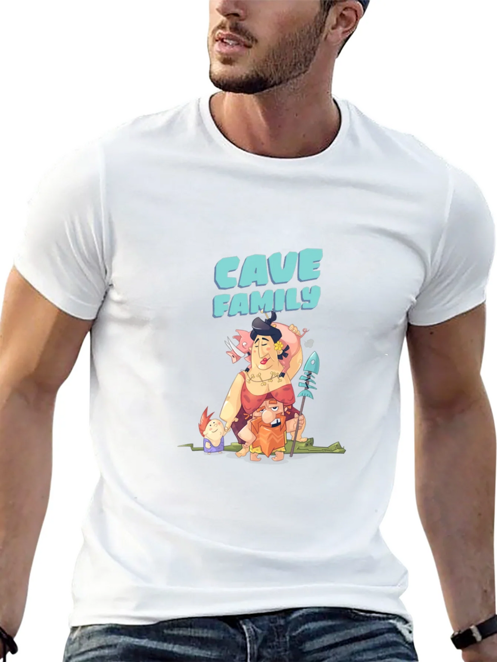 Cave Family Graphic T-Shirt - Black product image 12