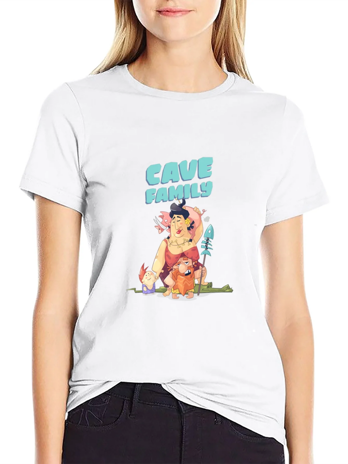 Cave Family Graphic T-Shirt - Black product image 8