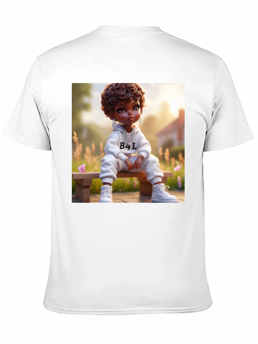 Cartoon B4L Kid on Black T-Shirt product image 8