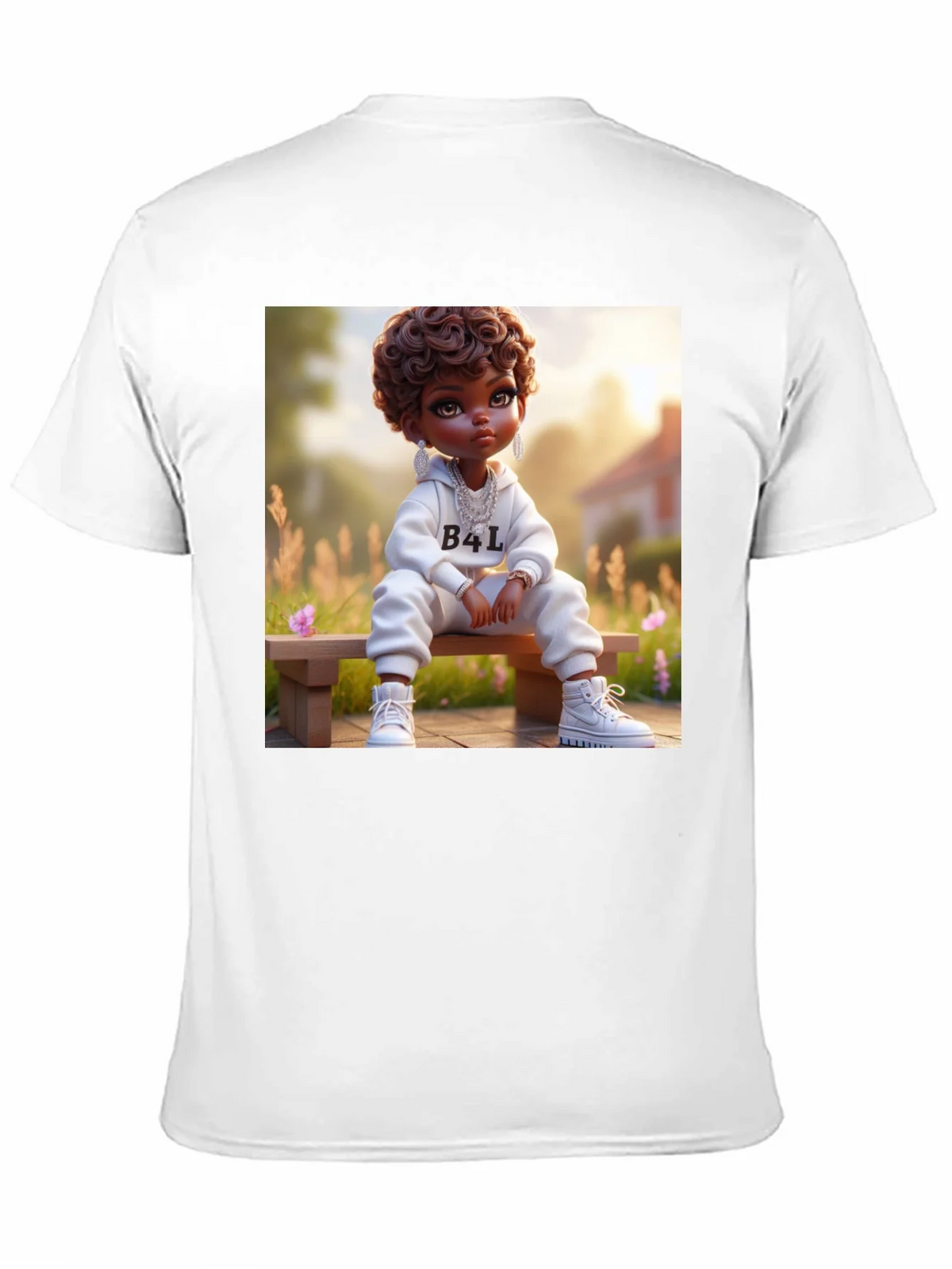 Cartoon B4L Kid on Black T-Shirt product image 8