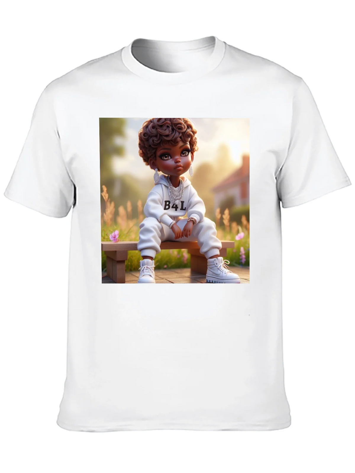 Cartoon B4L Kid on Black T-Shirt product image 7