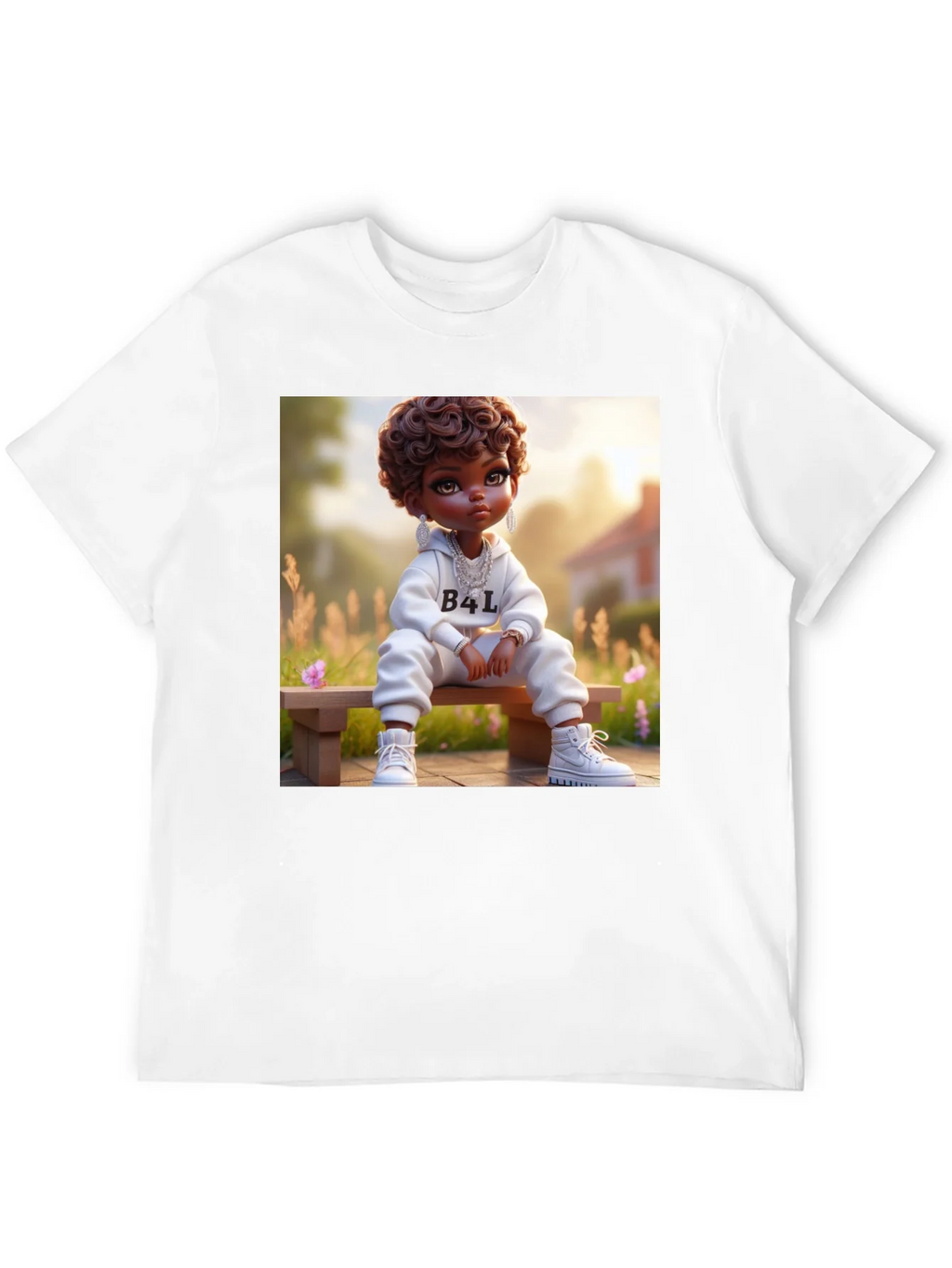 Cartoon B4L Kid on Black T-Shirt product image 9