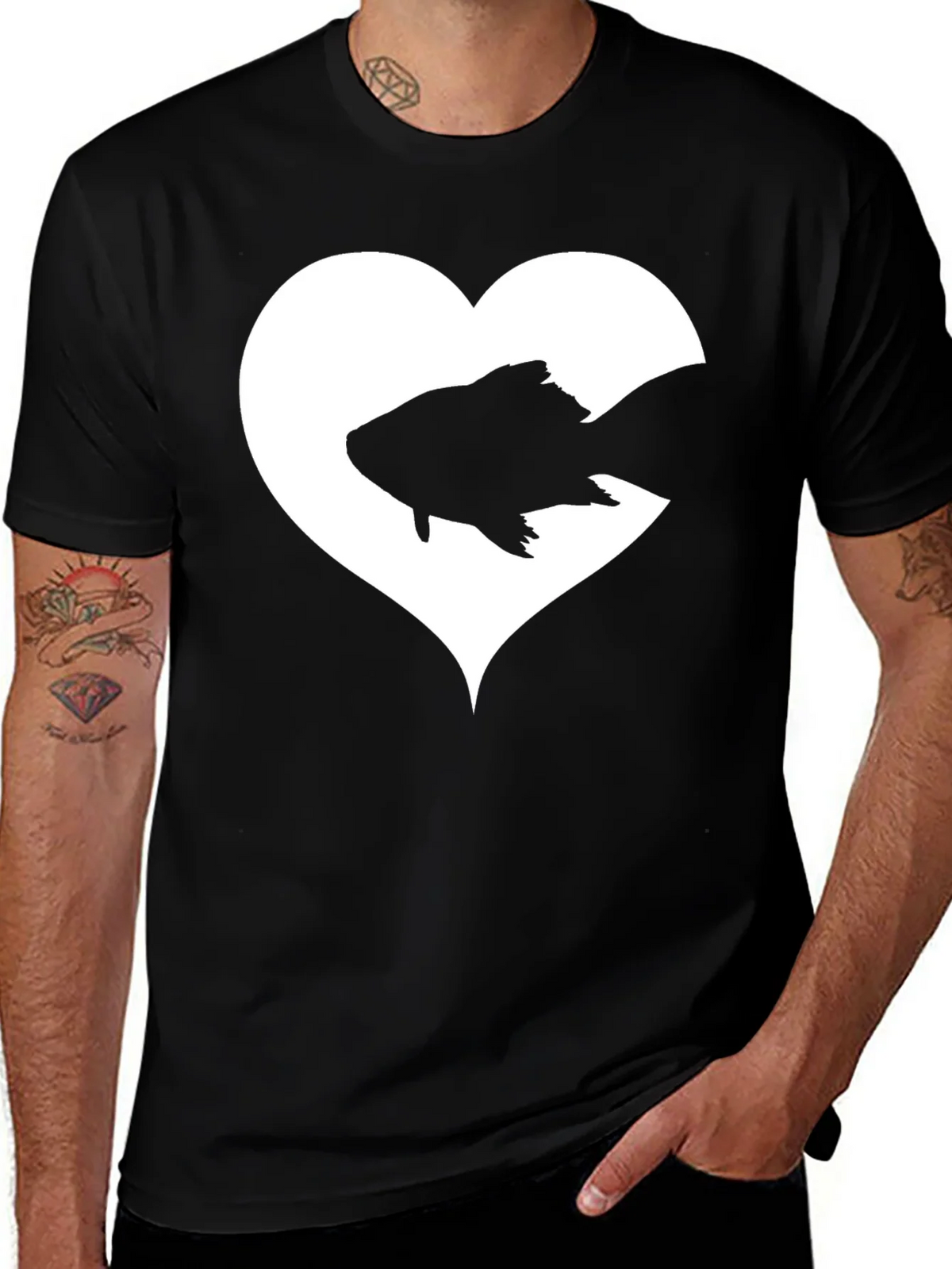 Heart Fish Graphic Tee - Love for Aquatics product image 1