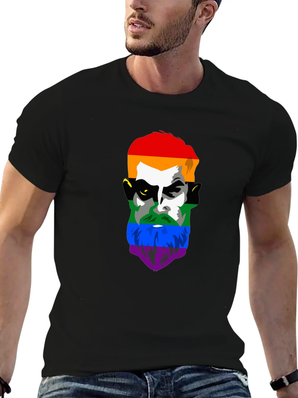 LGBT Pride Face Graphic Tee product image 6