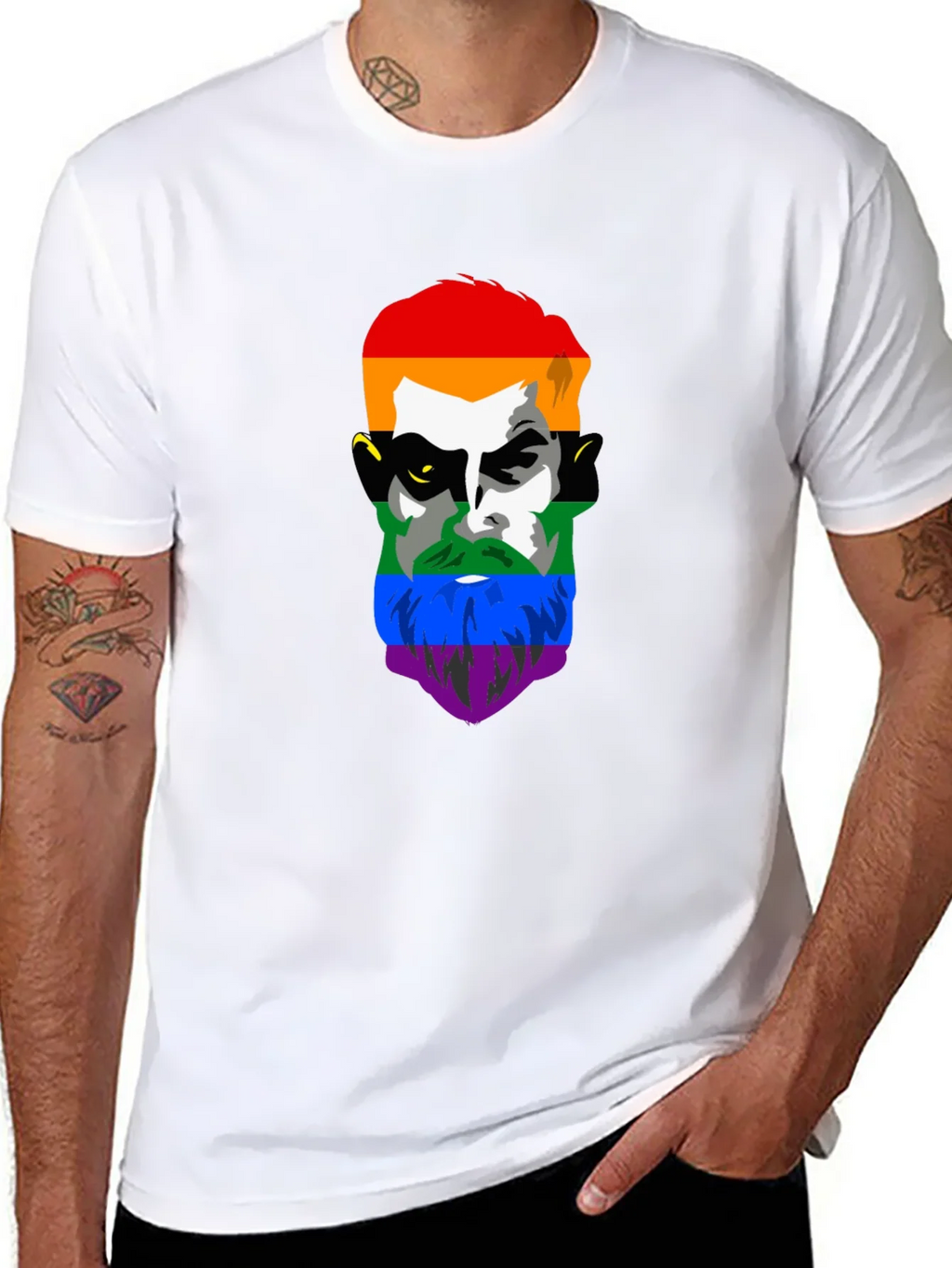 LGBT Pride Face Graphic Tee product image 7