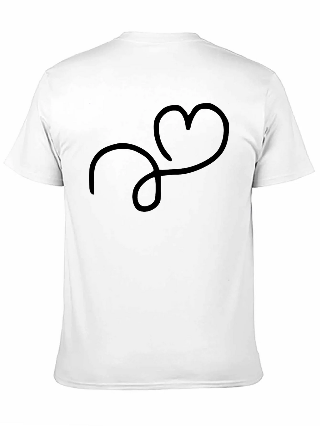 Stylish Black T-Shirt with Heart Design product image 10