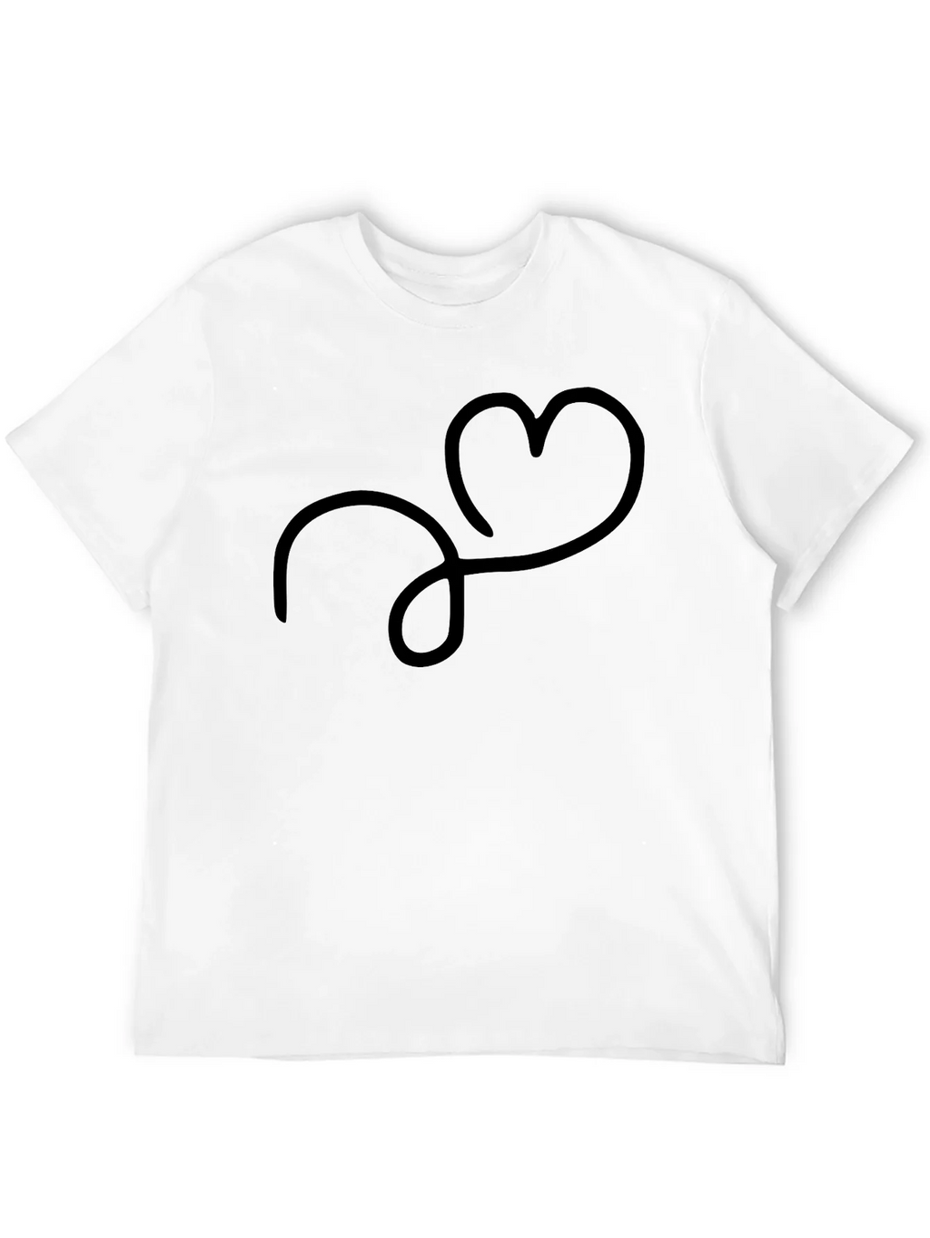 Stylish Black T-Shirt with Heart Design product image 11