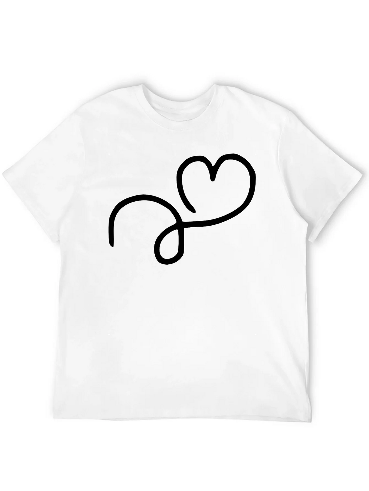 Stylish Black T-Shirt with Heart Design product image 11