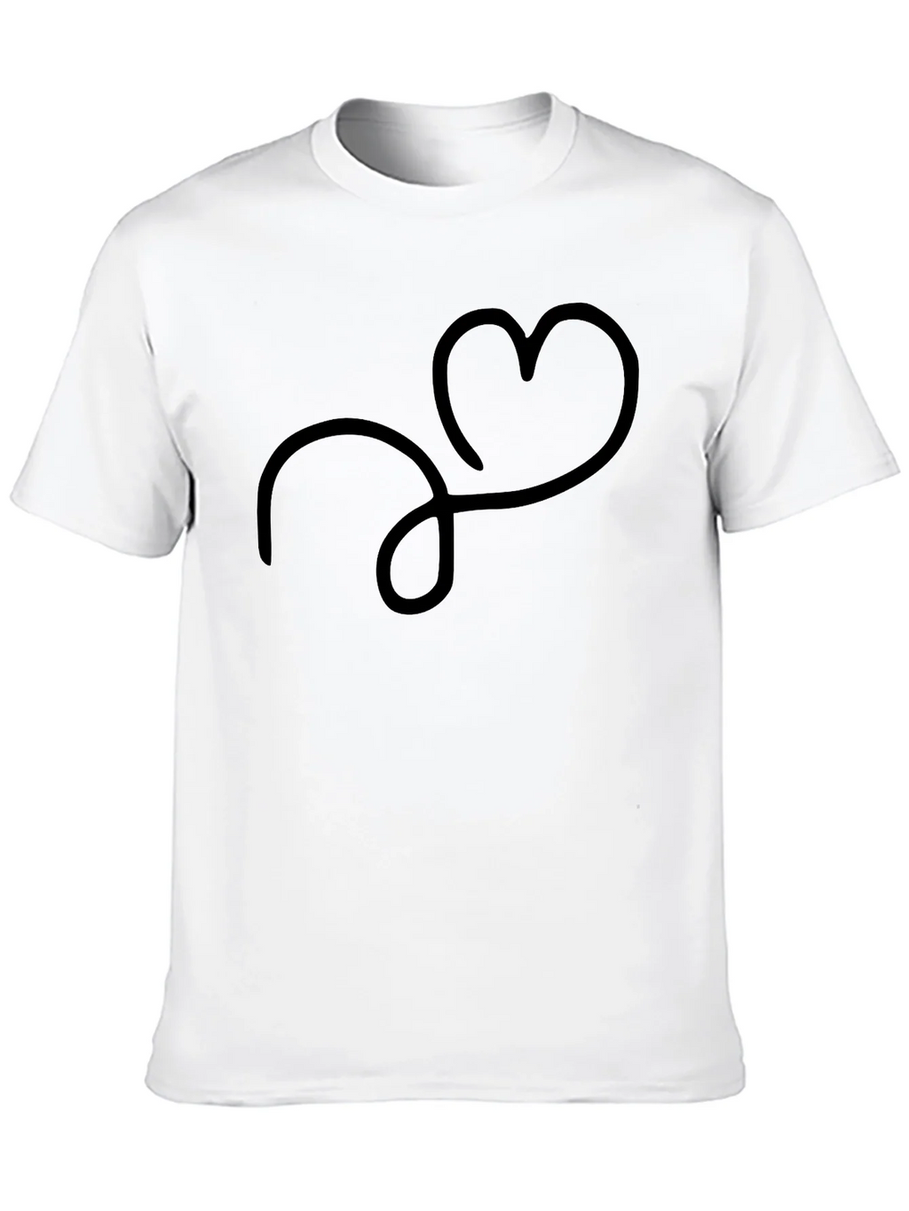 Stylish Black T-Shirt with Heart Design product image 9