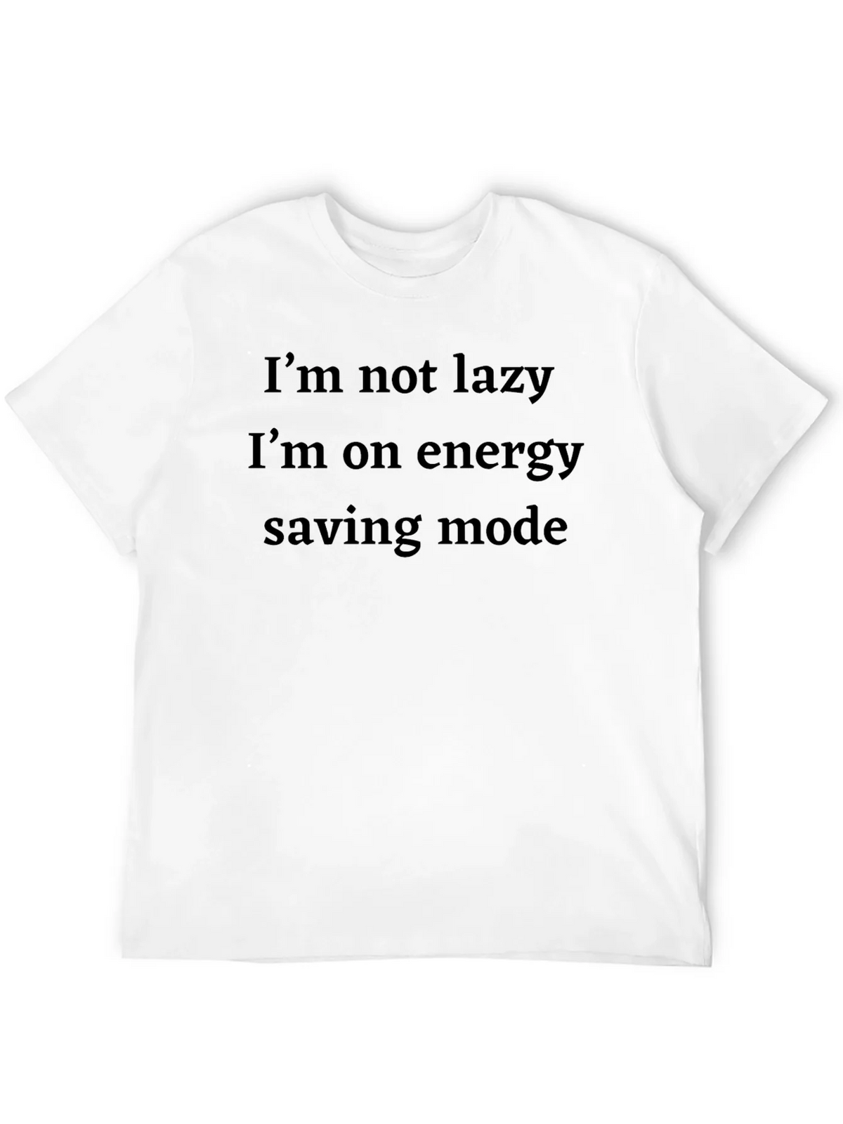 Funny Energy Saving Mode Black T-Shirt product image 11