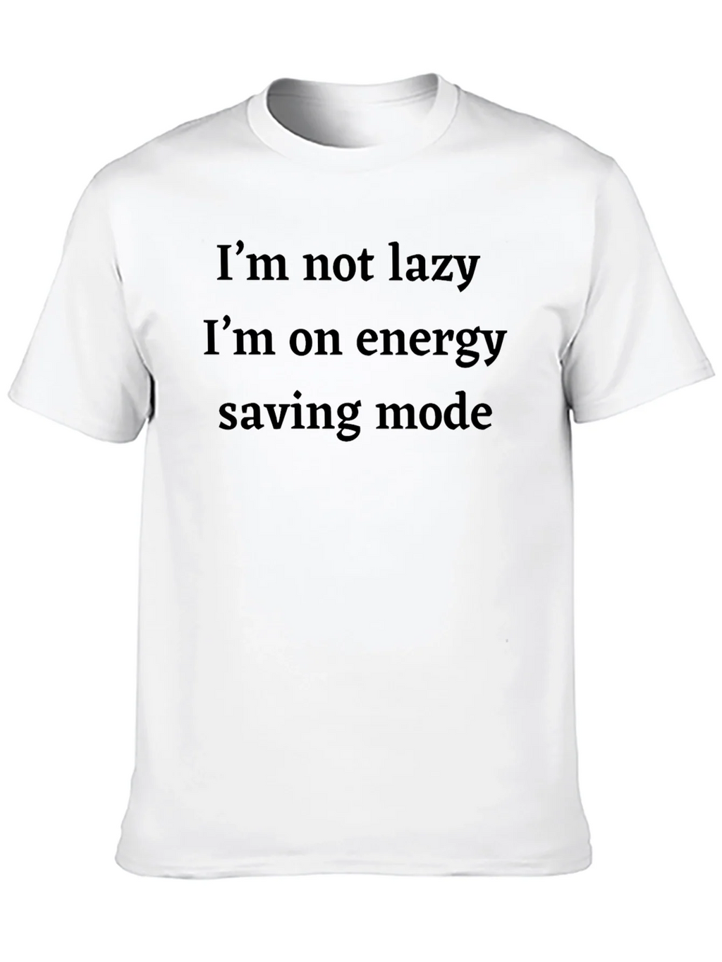 Funny Energy Saving Mode Black T-Shirt product image 9