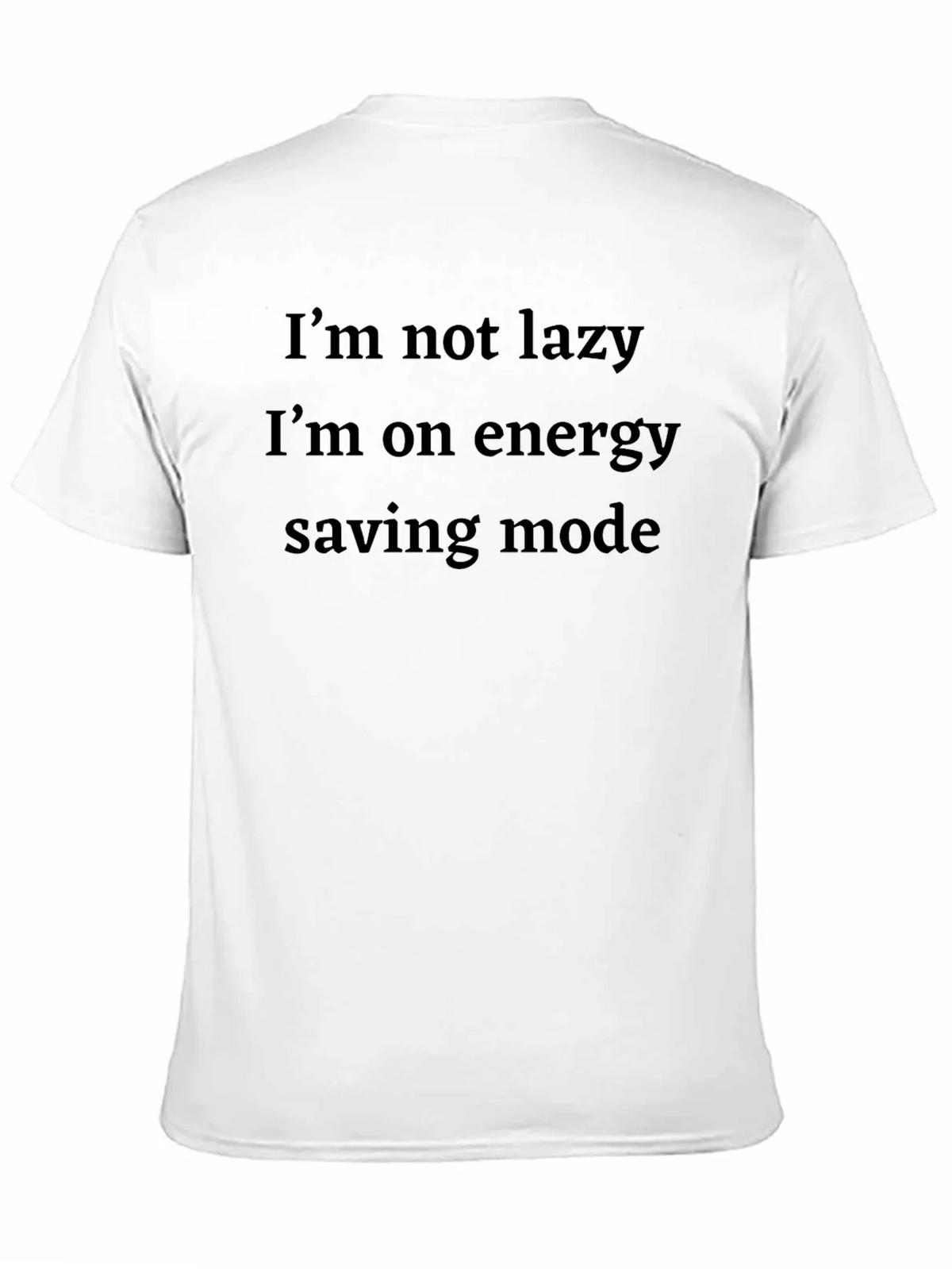 Funny Energy Saving Mode Black T-Shirt product image 10