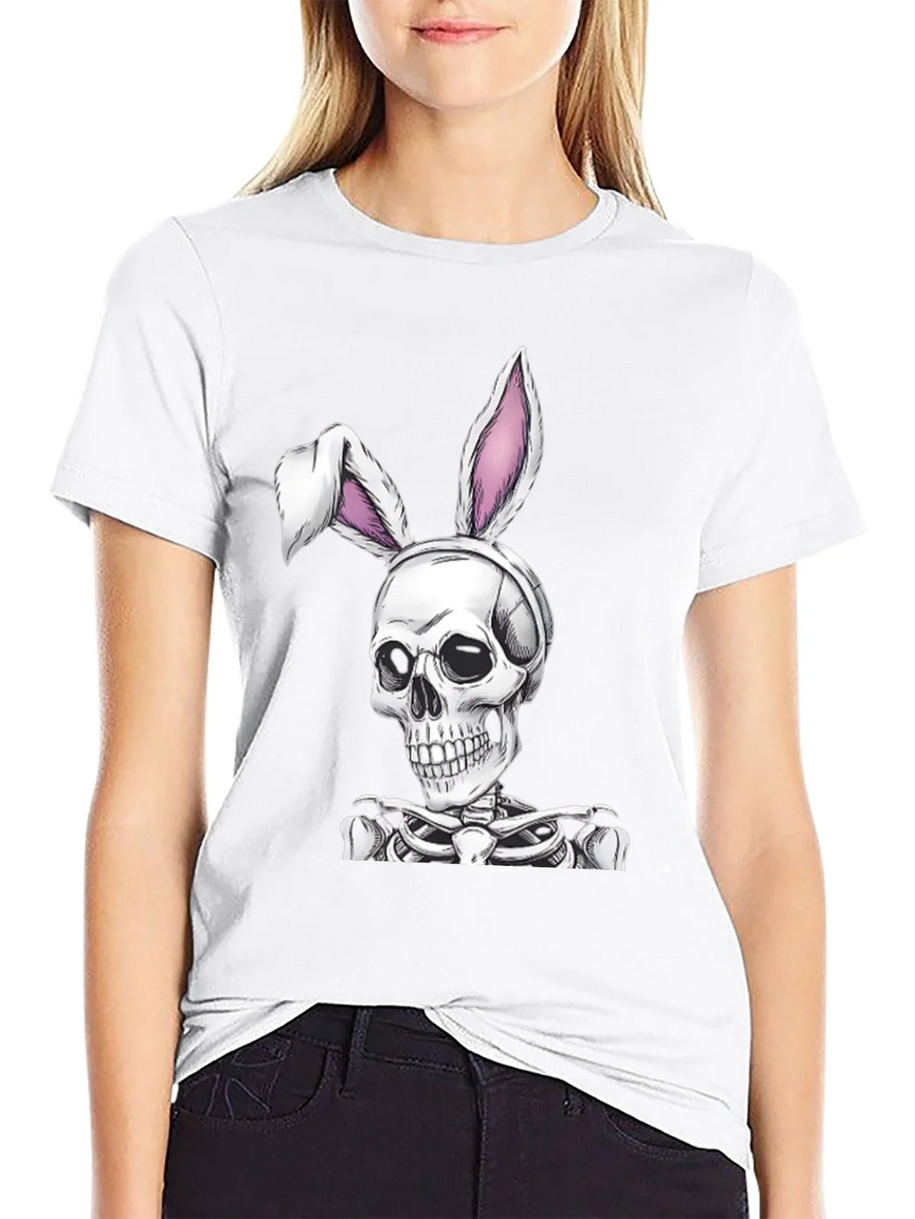 Skull Bunny Graphic Tee - Spooky Easter T-Shirt product image 8