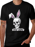 Skull Bunny Graphic Tee - Spooky Easter T-Shirt product image 1
